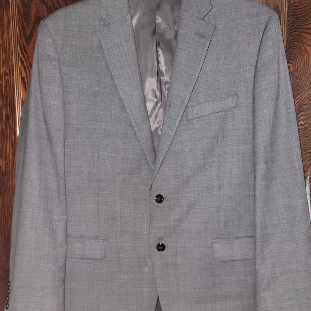 Lauren by RALPH LAUREN Mens Gray Blazer Sport Coat Jacket 42R